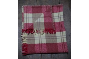 Strawberry, Milk Chocolate & Buttermilk fringed baby blanket BB52